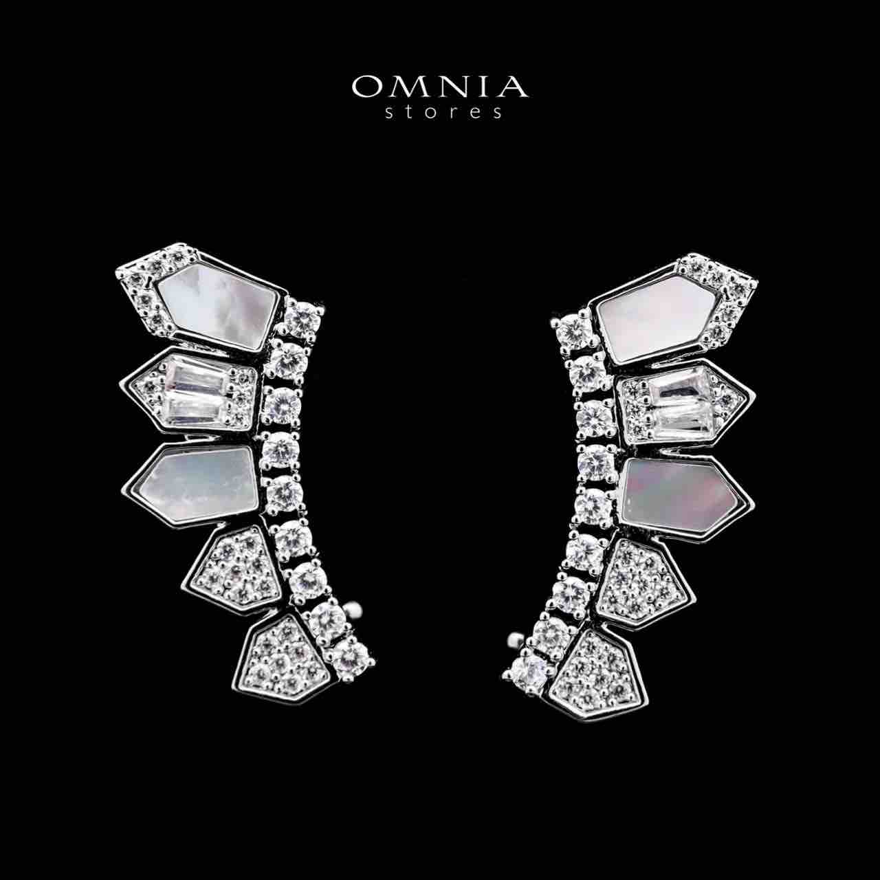 Omnia Shareefa White Luxury Bridal Full Set Accessories in High Quality Zircon Stone in Rhodium Plated - Image 5