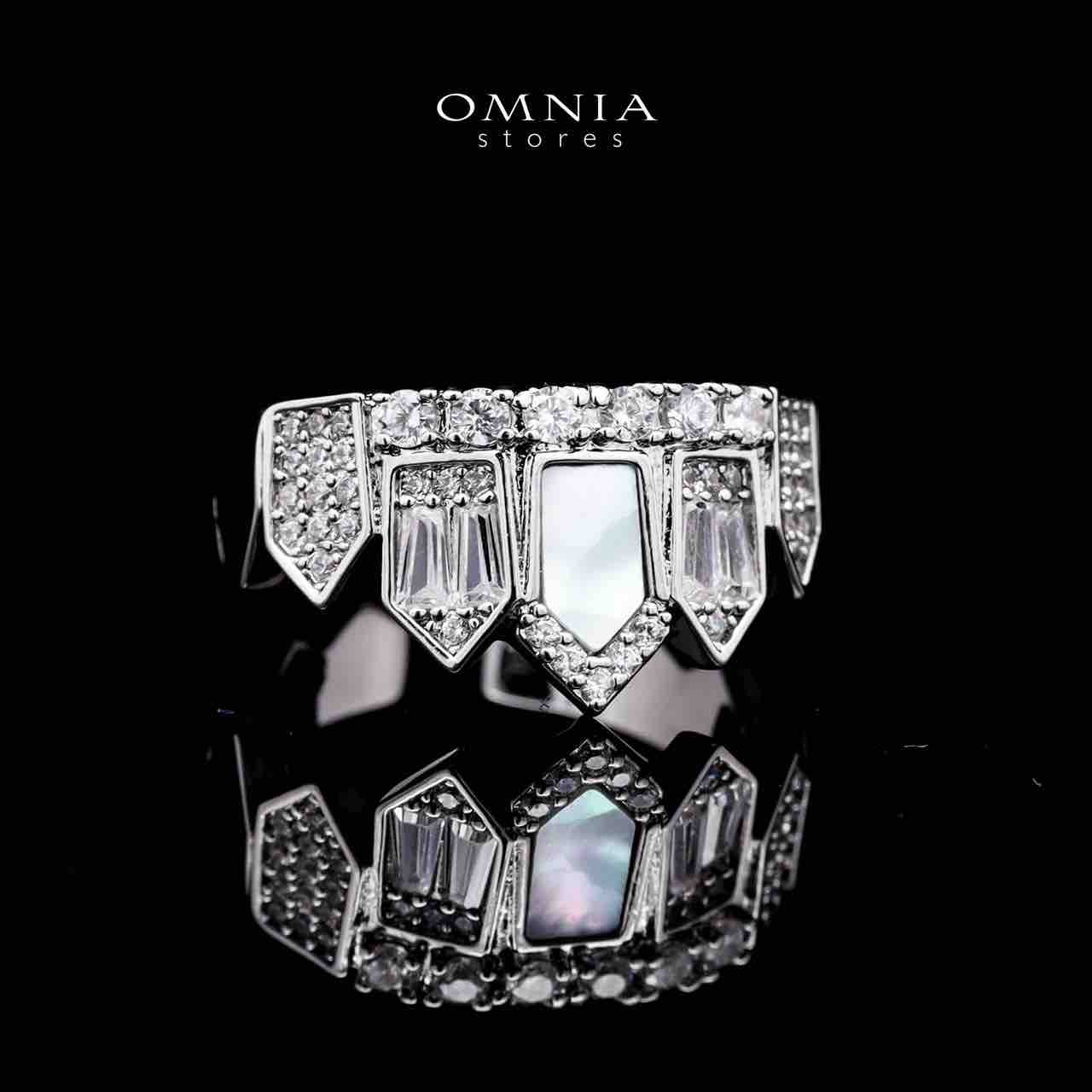 Omnia Shareefa White Luxury Bridal Full Set Accessories in High Quality Zircon Stone in Rhodium Plated - Image 4