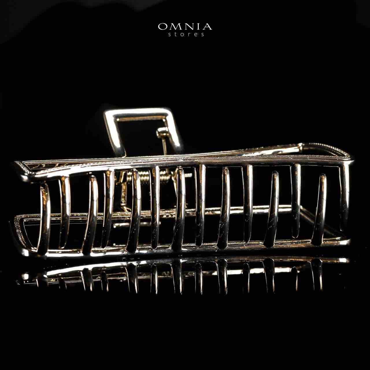 Omnia Alyanah Light Gold Hair Clip in High Quality Zircon Stone In Rhodium Plated - Image 2