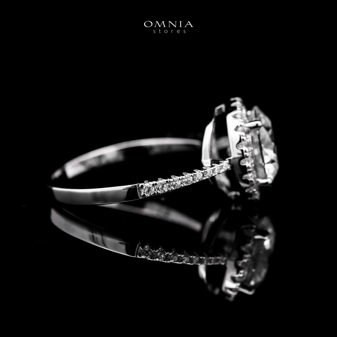 Omnia Nerina Classic Round Halo Moissanite Ring – Certified 925 Sterling Silver (GRA Certified) - Image 3