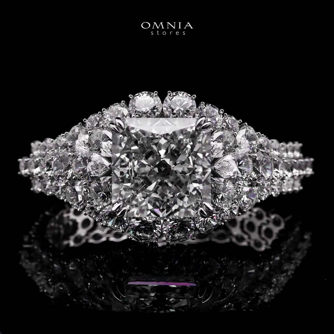 Nahid White Bracelet With High Quality Lab Crafted Stones In 925 Silver