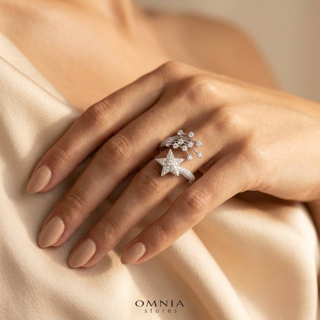 Calista Star White Moissanite Stone Ring With GRA Certified High Quality in 925 Silver - Image 5