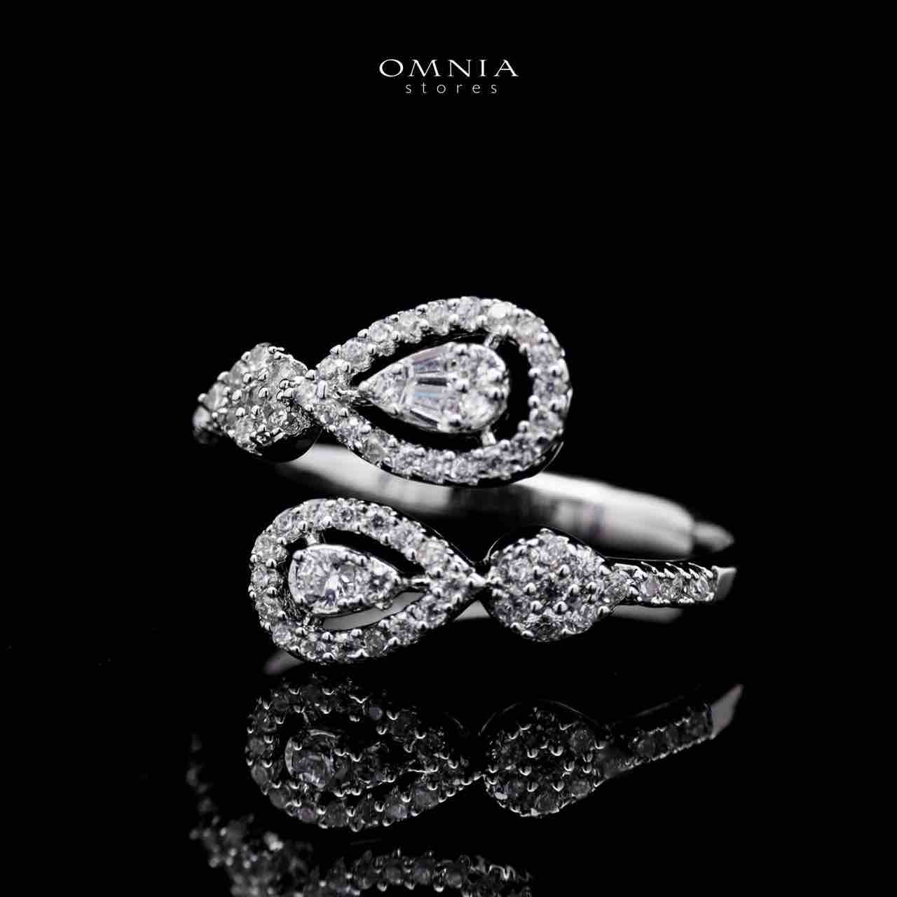 Omnia Kanzah Luxury Bridal White Full Set in High Quality Zircon Stone Rhodium Plated - Image 7