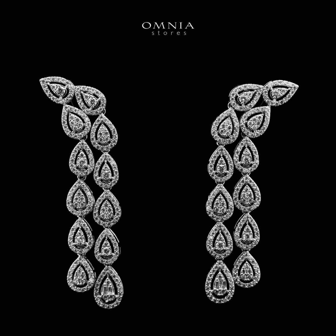 Omnia Kanzah Luxury Bridal White Full Set in High Quality Zircon Stone Rhodium Plated - Image 5