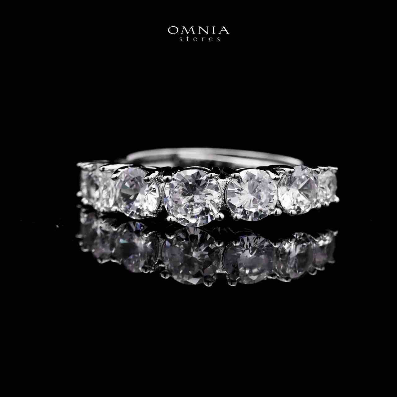 Omnia Huda White Luxury Bridal Full Set in High Quality Zircon Stone in Rhodium Plated - Image 3
