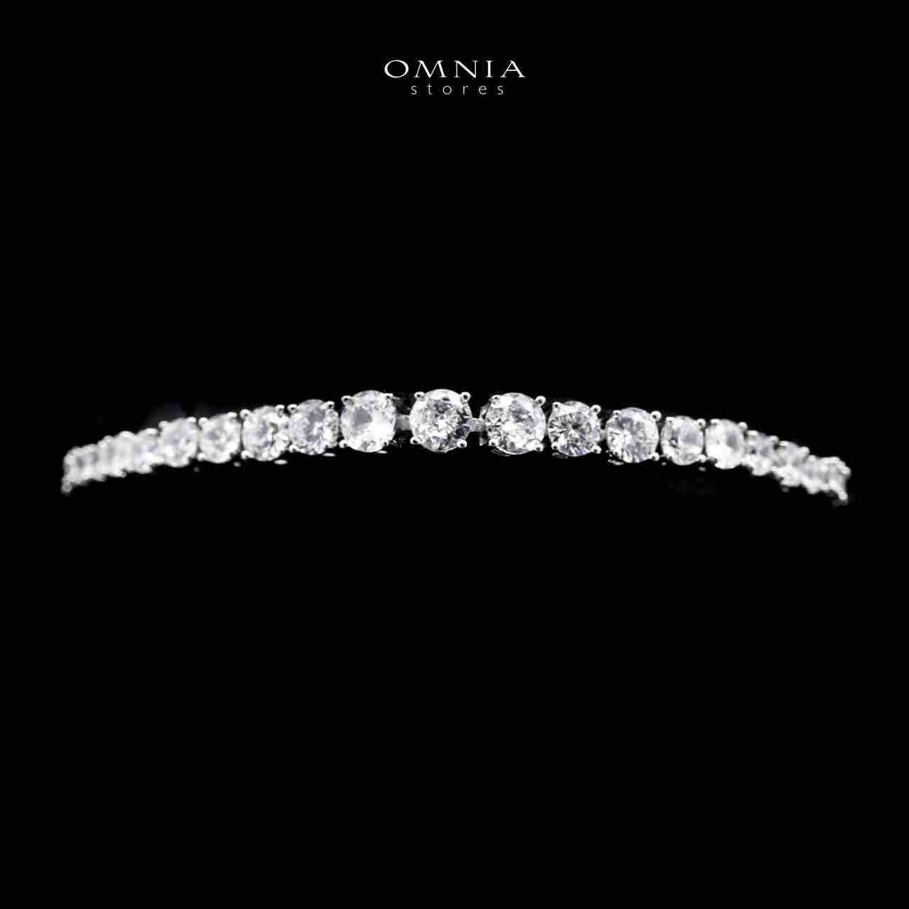 Omnia Huda White Luxury Bridal Full Set in High Quality Zircon Stone in Rhodium Plated - Image 4