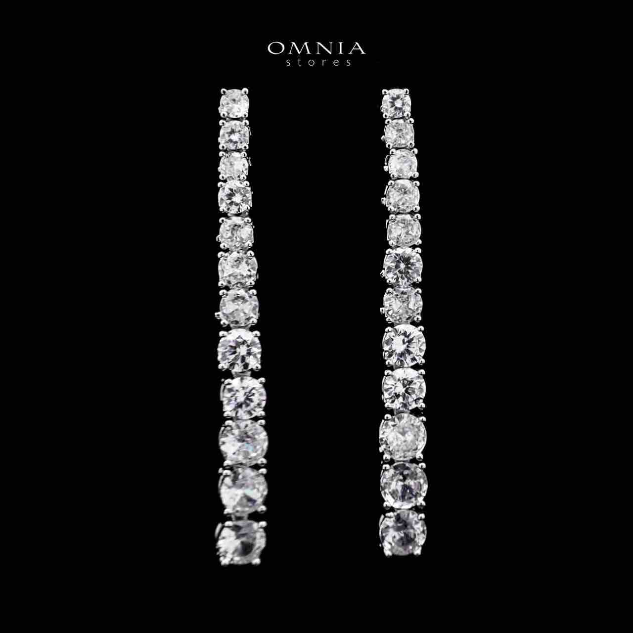 Omnia Huda White Luxury Bridal Full Set in High Quality Zircon Stone in Rhodium Plated - Image 5