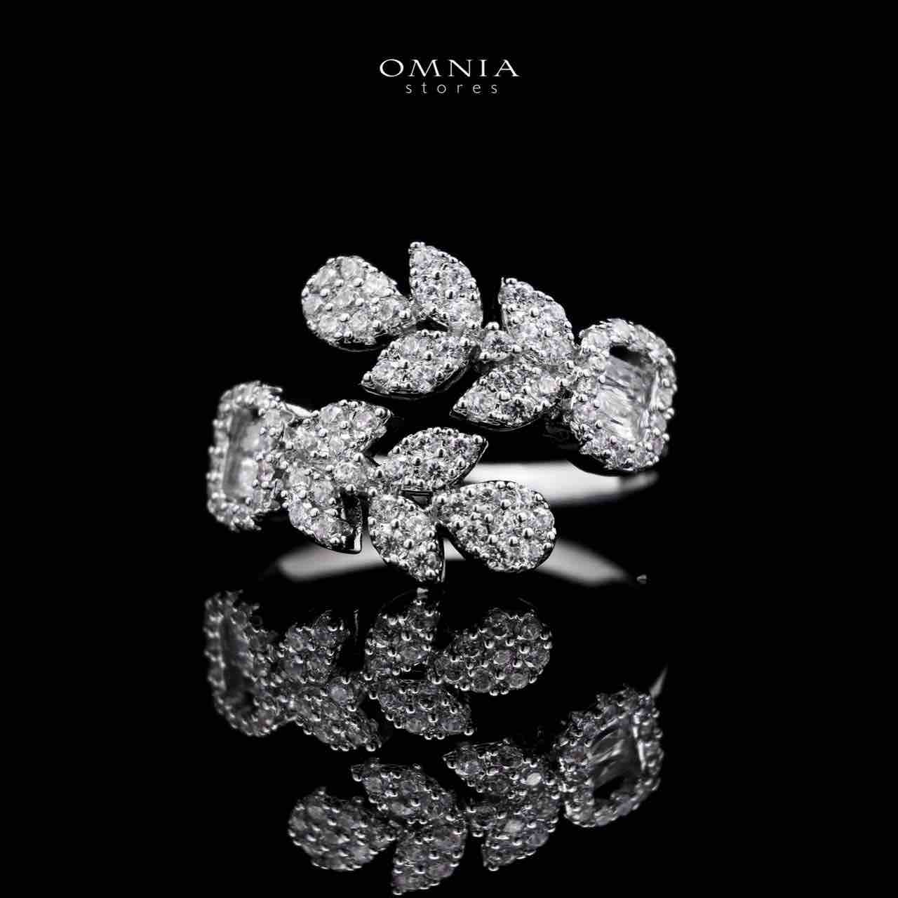 Omnia Fareeda White Luxury Bridal Full Set in High Quality Zircon Stone in Rhodium Plated - Image 3