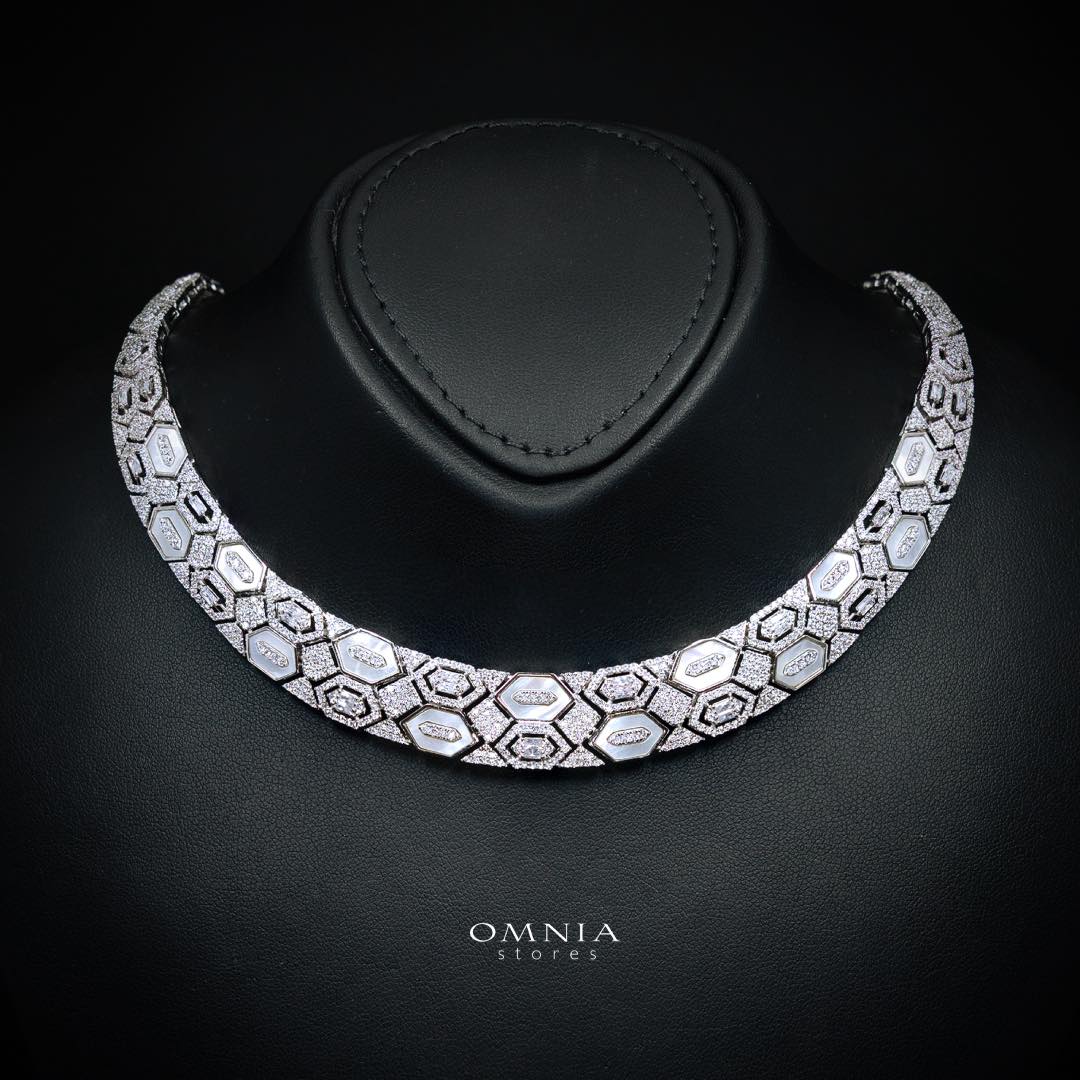 Omnia Raya Bridal Full Set Accessories in High Quality Zircon Stone in Rhodium Plated - Image 3