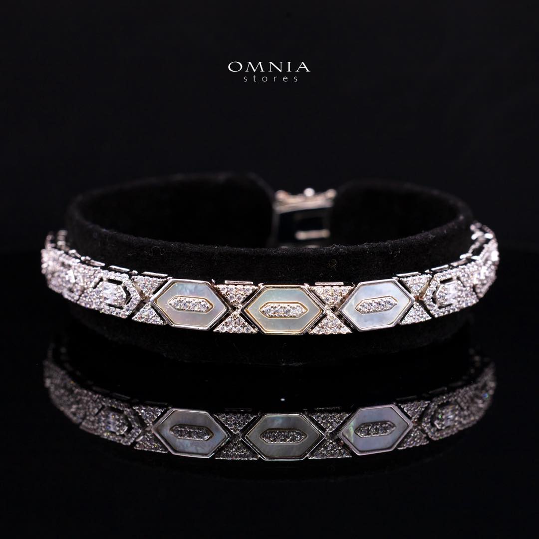 Omnia Raya Bridal Full Set Accessories in High Quality Zircon Stone in Rhodium Plated - Image 4