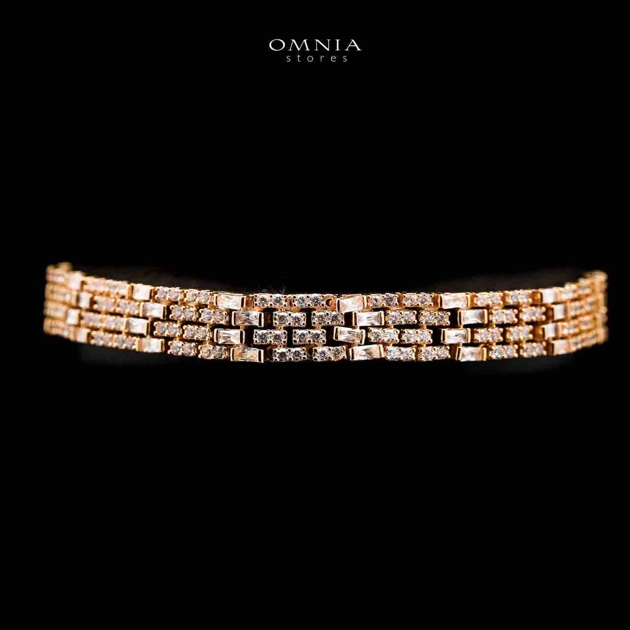 Omnia Zehra Gold Plated Bridal Full Set with Rhodium Plated in High Quality Zircon Stones - Image 5