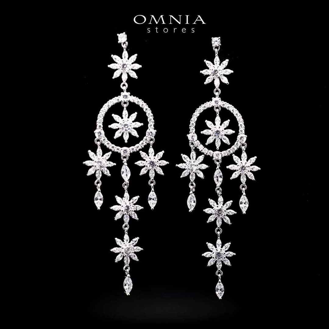 SUPER SALE!!! Omnia Star Drop Earrings in 92.5 Silver With High Quality Moissanite Stone