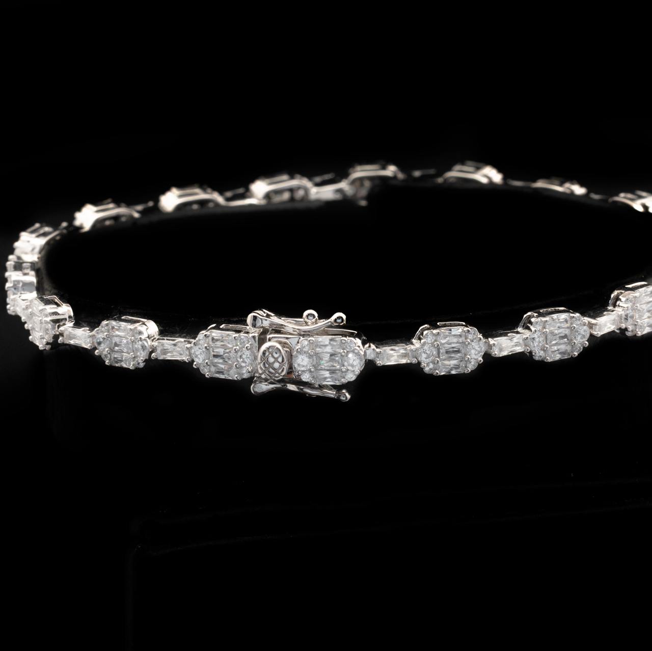 Omnia Hania White Bracelet in 925 Silver with High Quality Simulated Diamonds - Image 3