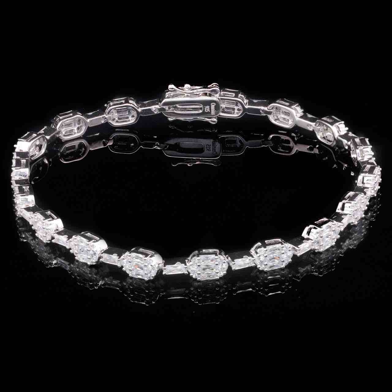 Omnia Hania White Bracelet in 925 Silver with High Quality Simulated Diamonds - Image 2
