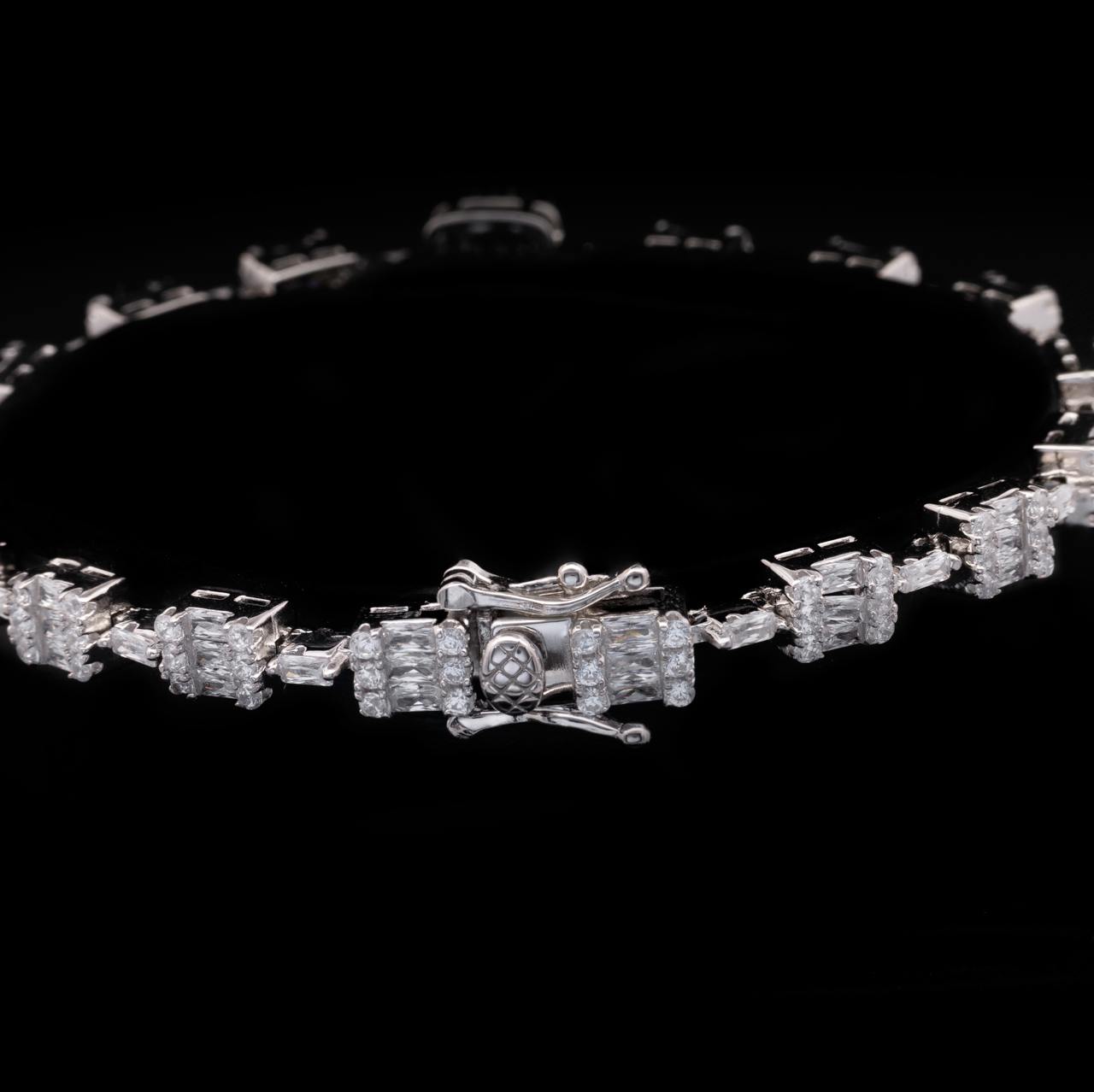 Omnia Najla White Bracelet in 925 Silver with High Quality Simulated Diamonds - Image 3