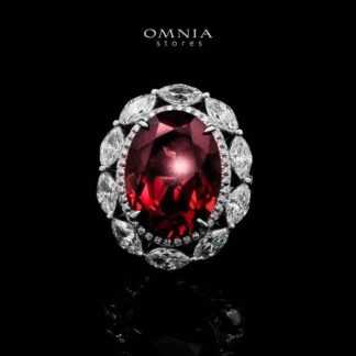 Emina Lab Grown Ruby Red Stones With GRC Certified Ring in 925 Silver
