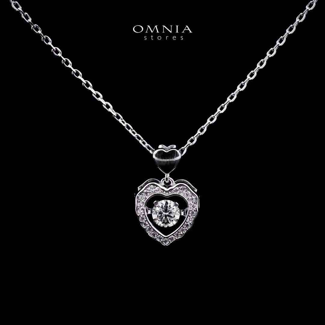 Omnia Jouri Necklace in 925 Silver with High-Quality Moissanite Stone