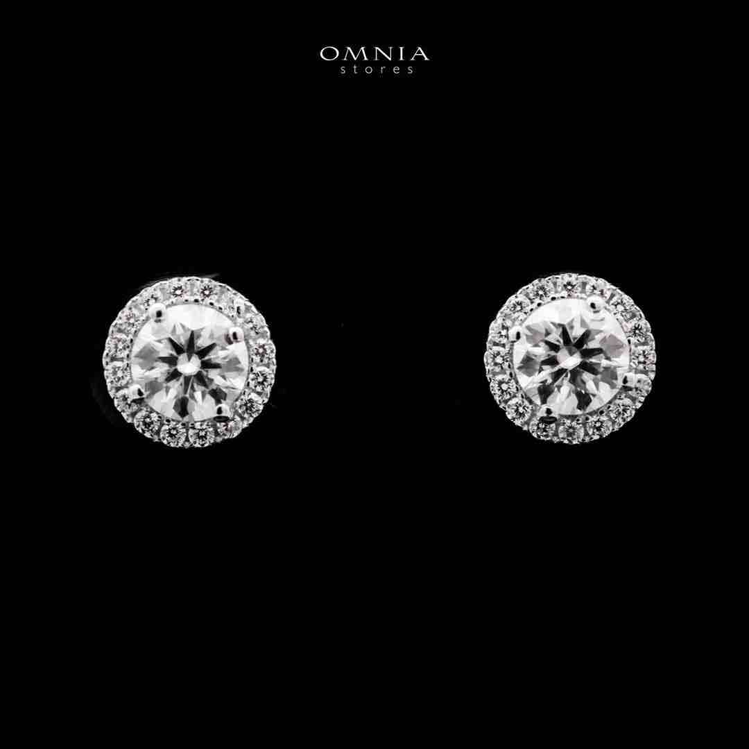 Basira Round Cut White Moissanite Stone Earring With GRA Certified High Quality in 925 Silver 5mm 0.5Ct