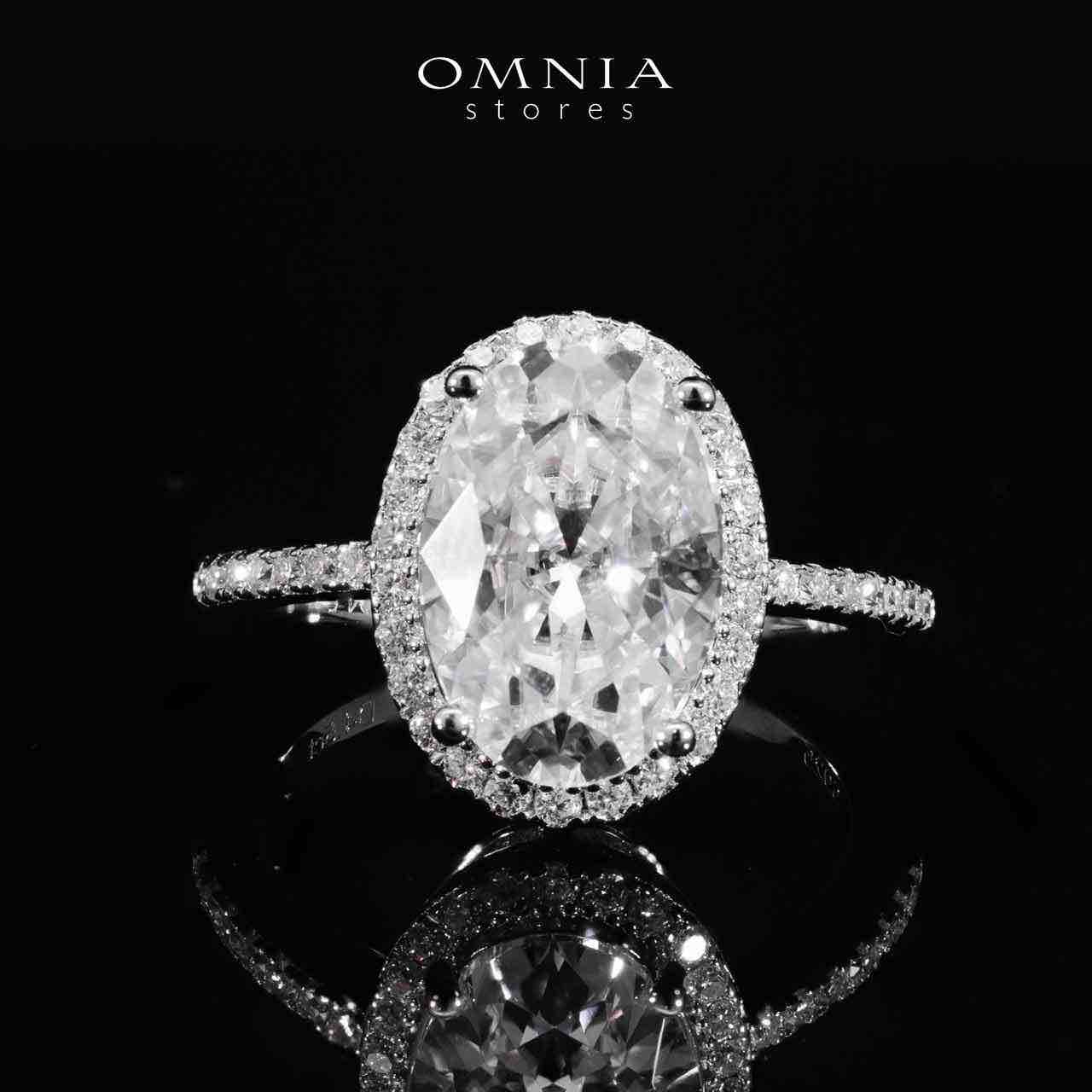 Omnia Hafsah White Moissanite Ring – Certified 925 Sterling Silver