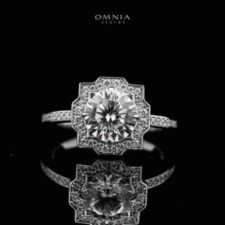 Omnia Shahira 1.75 Carat Ring 92.5 Silver High Quality Simulated diamonds (only available in KSA)
