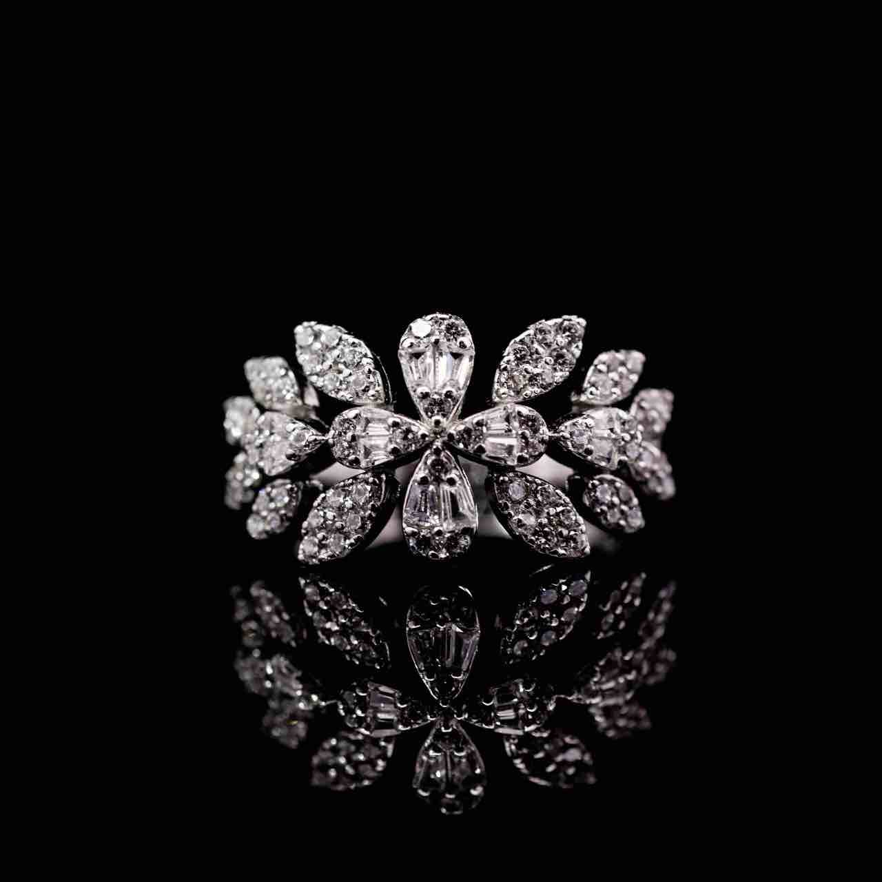 Omnia Fawziya White Bridal Full Set in 925 Silver High Quality Simulated Diamonds - Image 5