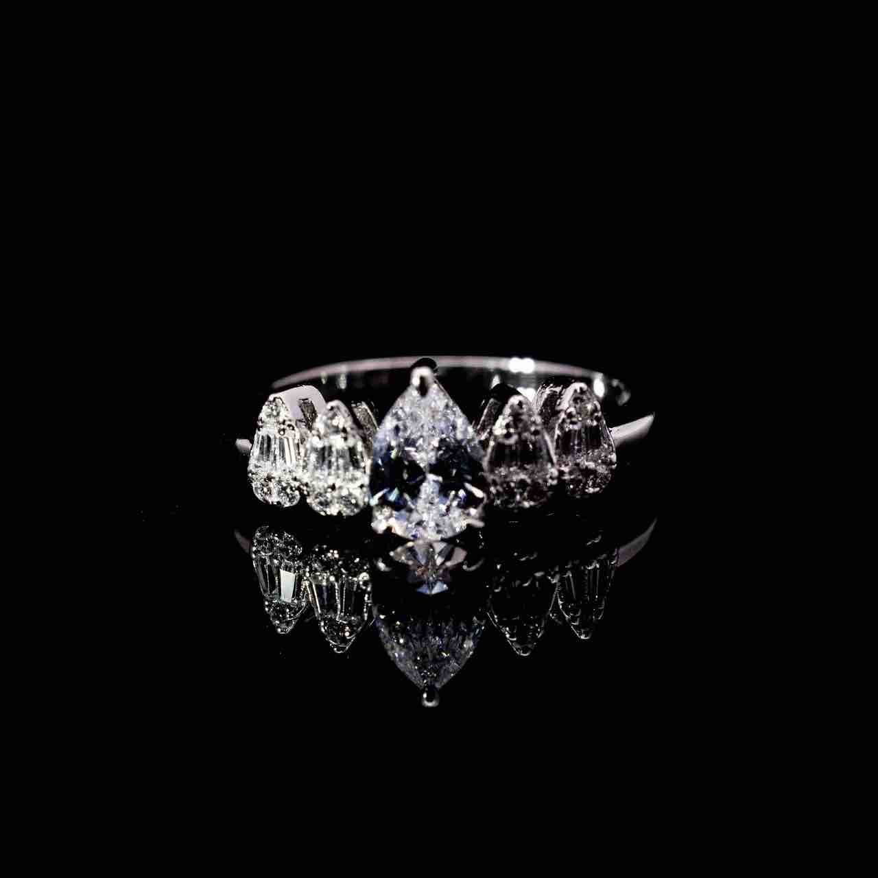 Omnia Khuloud White Bridal Full Set in 925 Silver High Quality Simulated Diamonds (6cm Only Available in KSA) - Image 4