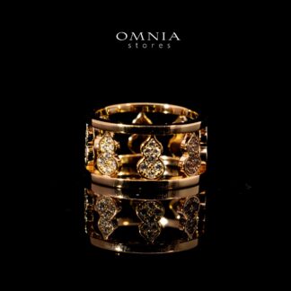 Omnia Nayirah Rose Gold Ring In 925 Silver High Quality Certified Lab Crafted Stones