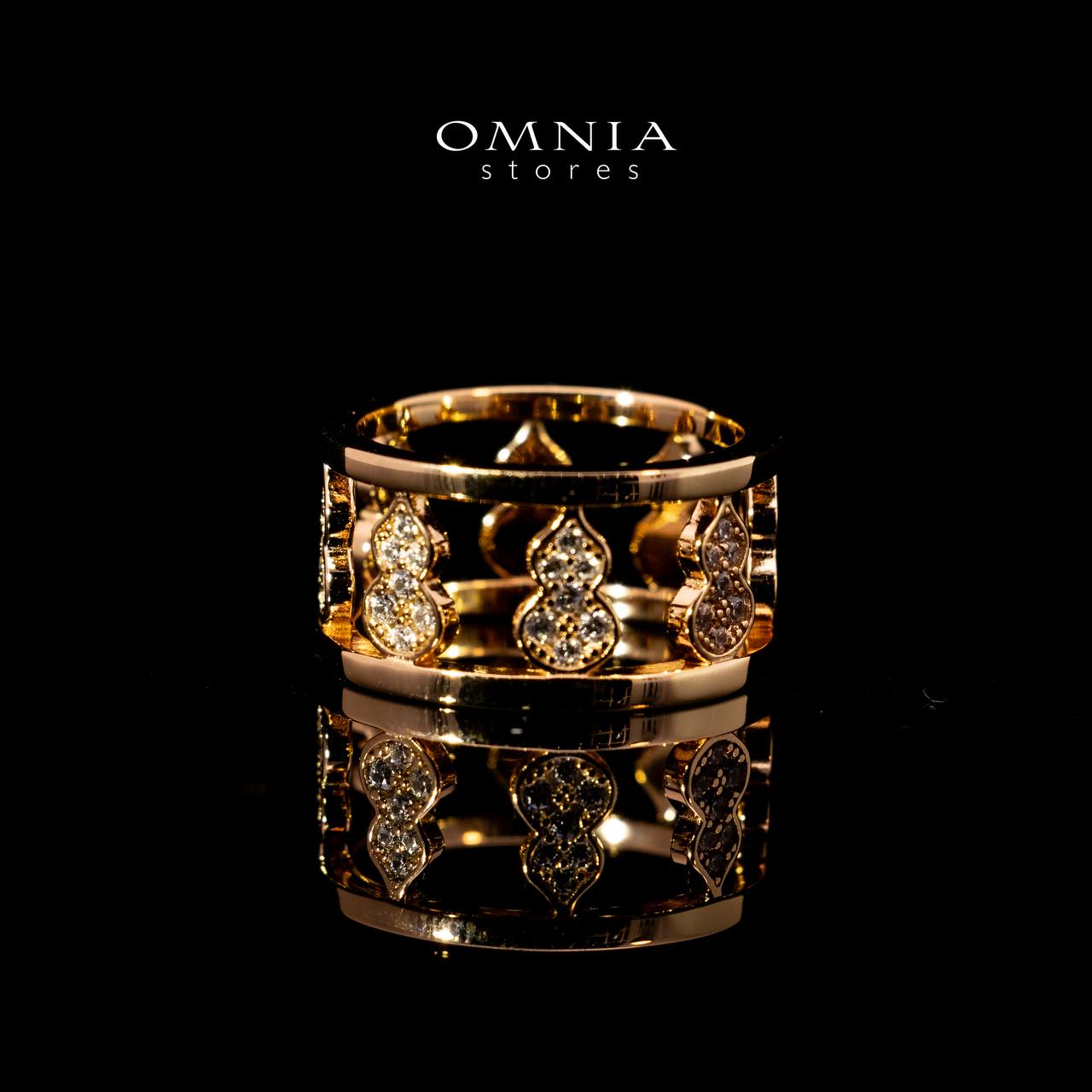 Omnia Nayirah Rose Gold Ring In 925 Silver High Quality Certified Lab Crafted Stones