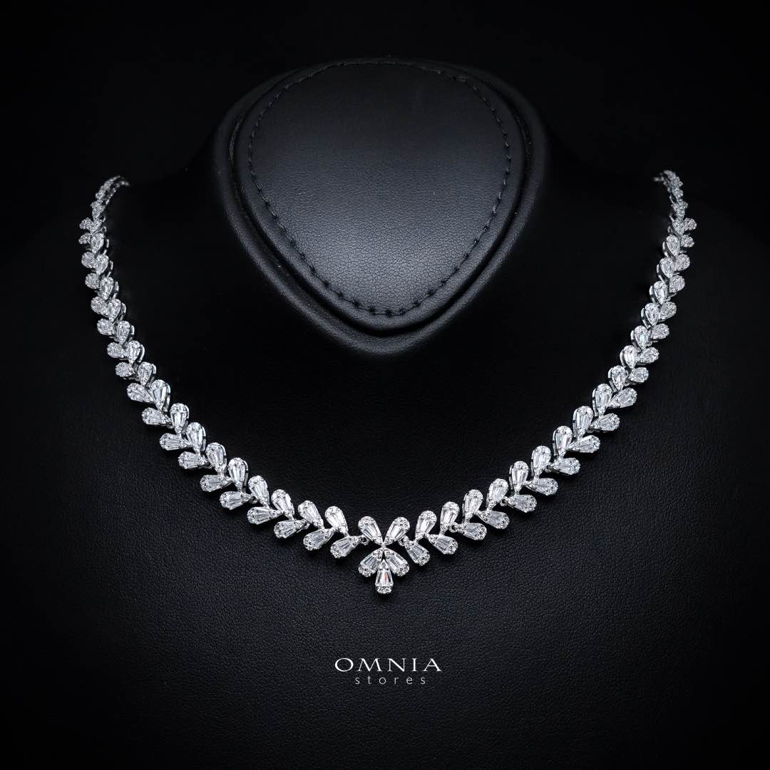 Omnia Iffat White Bridal Full Set in 925 Silver High Quality Simulated Diamonds (size 17 7 only available in KSA) - Image 2