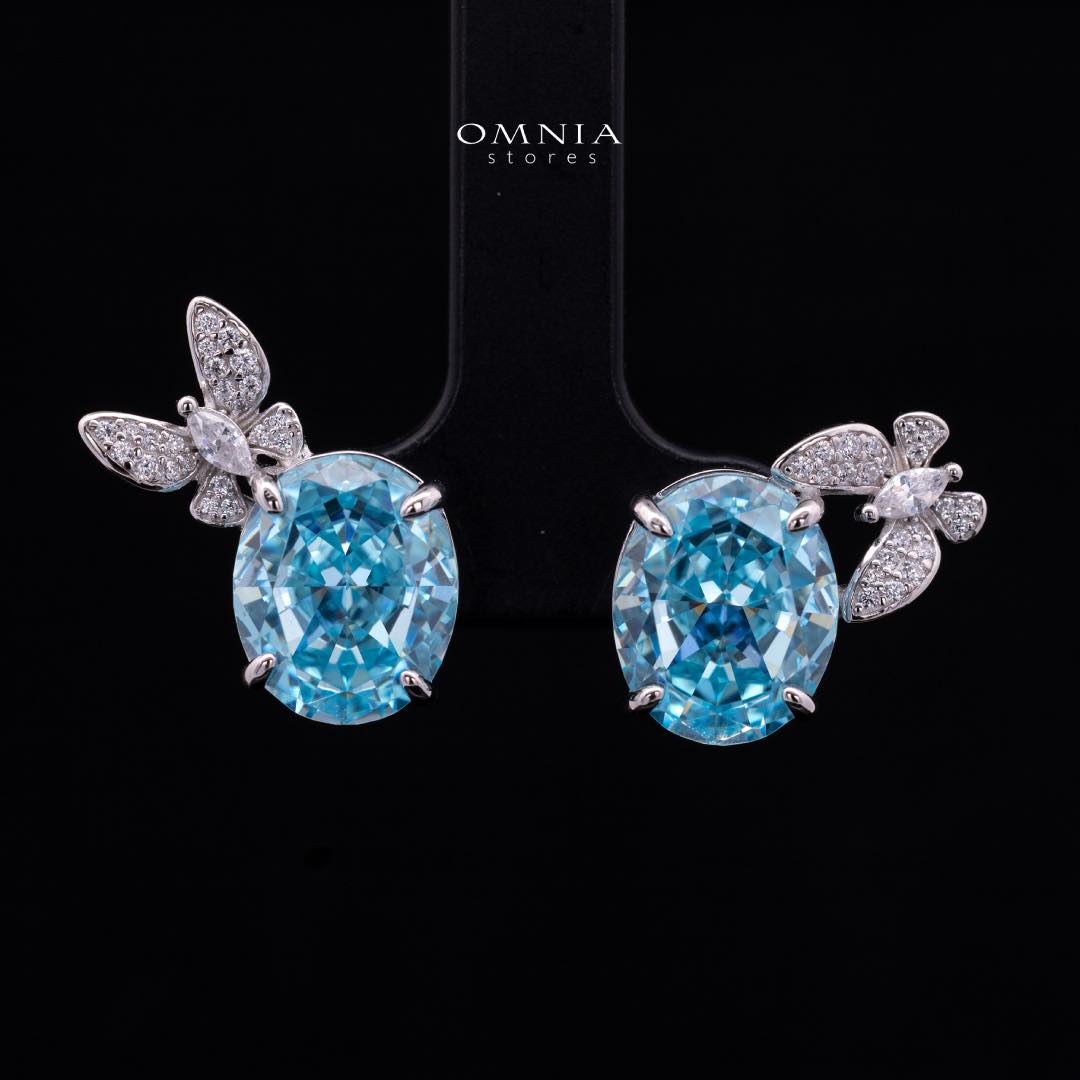 Omnia Maysun Baby Blue Full Set In 925 Silver High Quality Simulated Diamonds - Image 6