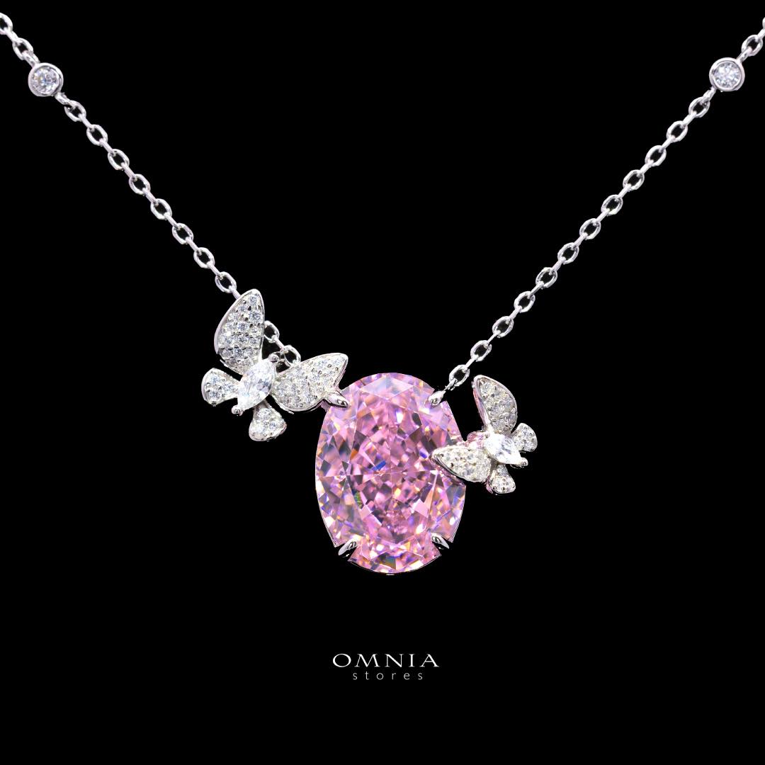 Omnia Maysun Pink Full Set In 925 Silver High Quality Simulated Diamonds - Image 2