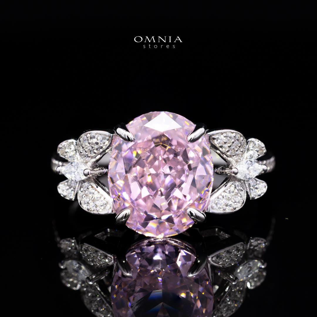 Omnia Maysun Pink Full Set In 925 Silver High Quality Simulated Diamonds - Image 6