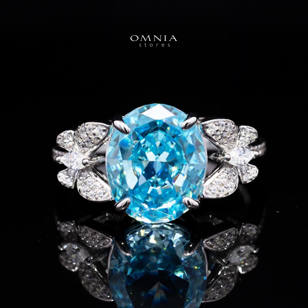 Omnia Maysun Baby Blue Full Set In 925 Silver High Quality Simulated Diamonds - Image 5