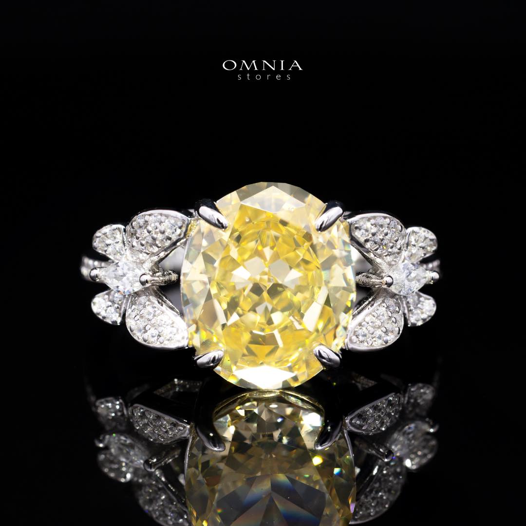 Omnia Maysun Yellow Full Set In 925 Silver High Quality Simulated Diamonds - Image 5
