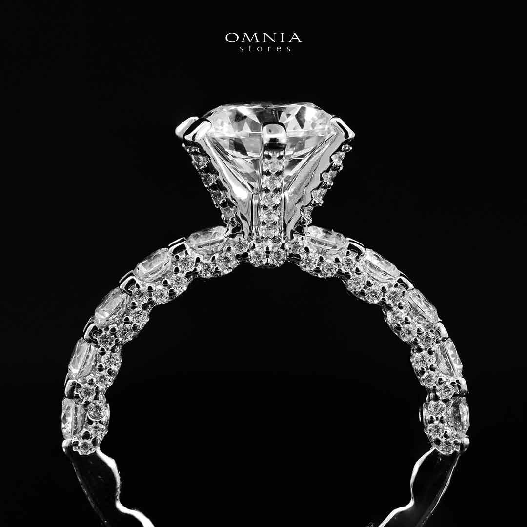 Omnia Rafiya Silver Ring In 925 Silver High Quality Certified Lab Crafted Stones - Image 4