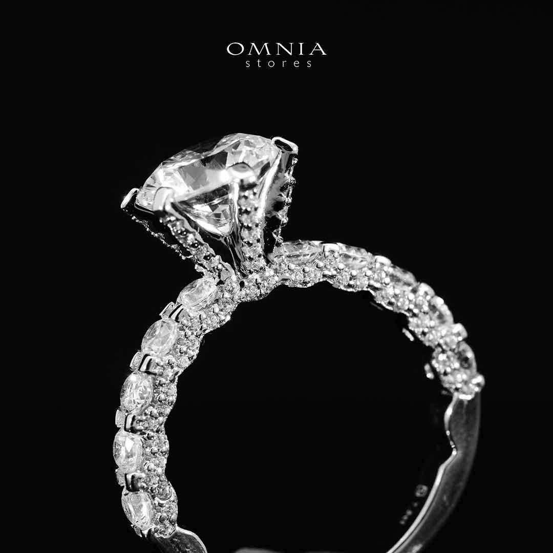 Omnia Rafiya Silver Ring In 925 Silver High Quality Certified Lab Crafted Stones - Image 3