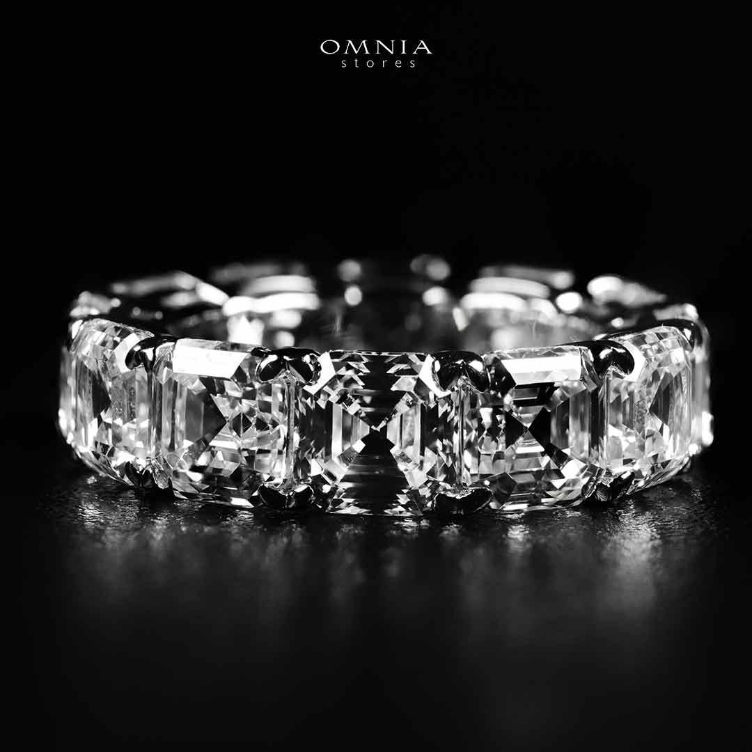 Omnia Rafal White Ring In 925 Silver High Quality Certified Lab Crafted Stones - Image 5
