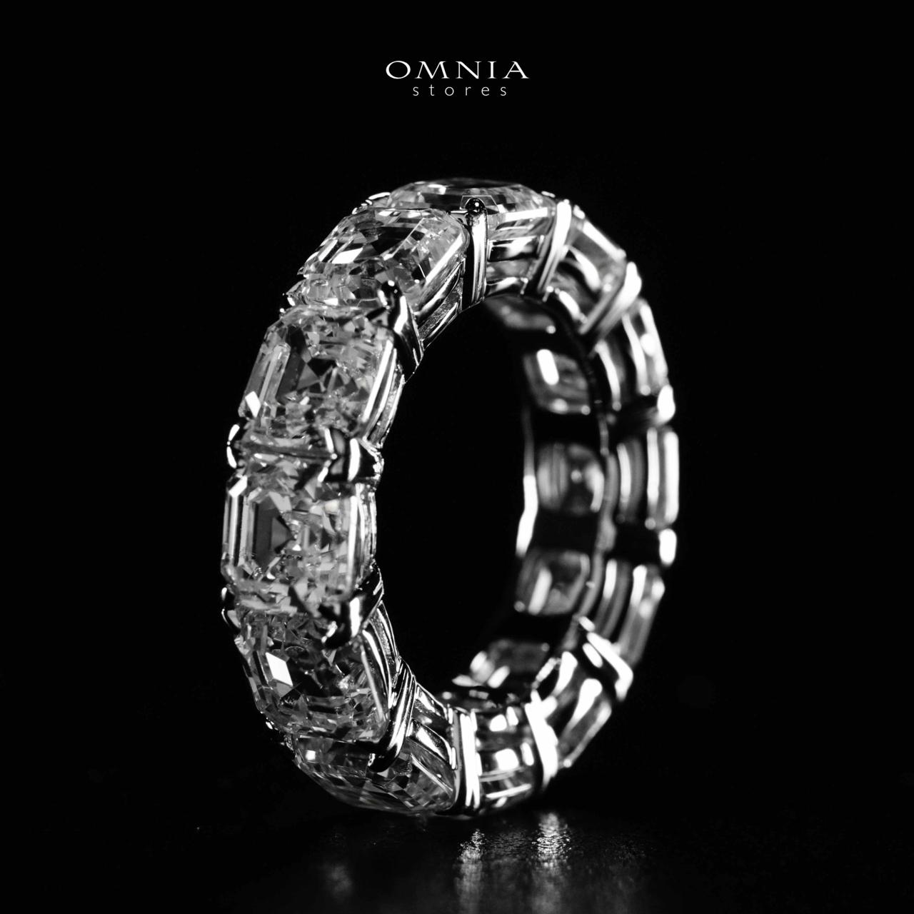 Omnia Rafal White Ring In 925 Silver High Quality Certified Lab Crafted Stones - Image 2