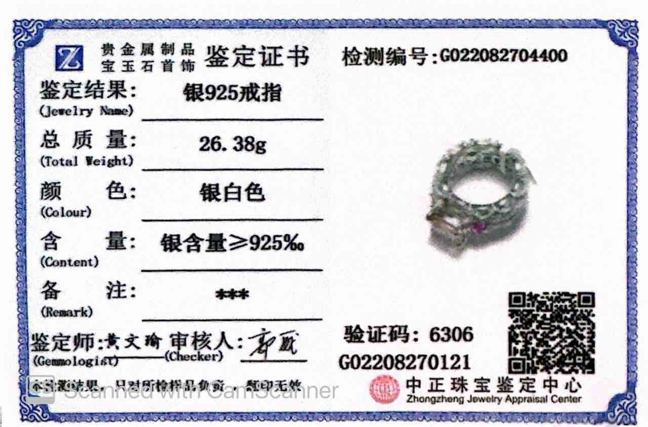 Omnia Kareman White Ring In 925 Silver High Quality Lab Crafted Stones - Image 4