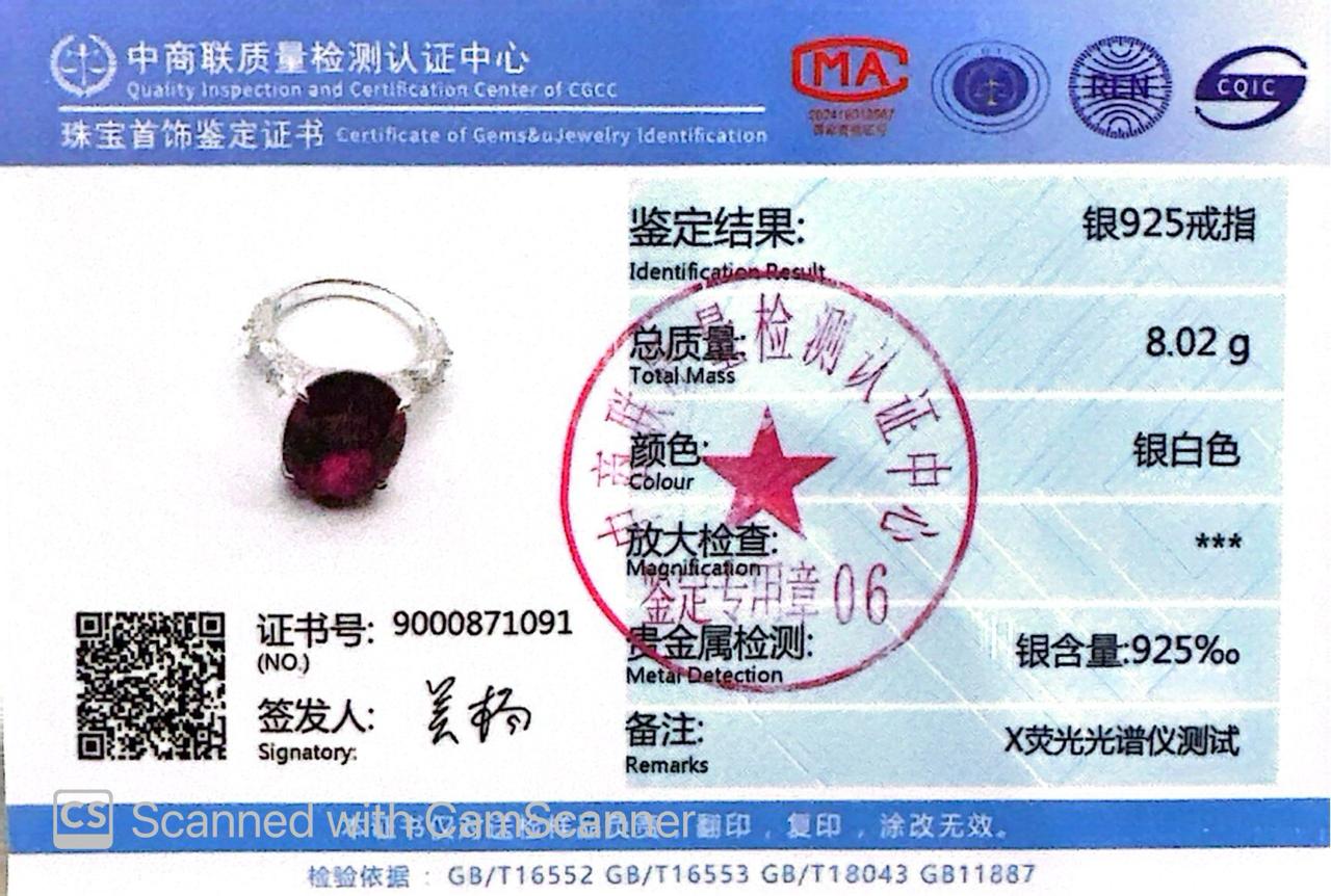 Omnia Hidaya Red Silver Ring In 925 Silver High Quality Lab Crafted Stones - Image 5