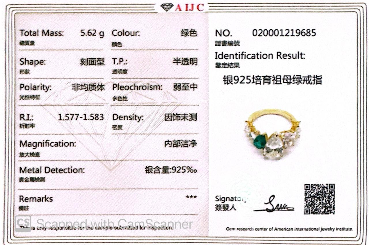 Omnia Aqila Multi Color Gold Ring In 925 Silver High Quality Certified Lab Crafted Pear Stones 9.5crt - Image 5