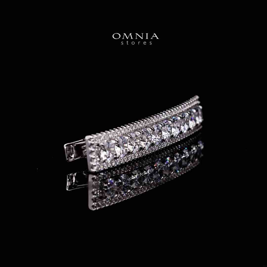 Omnia Anam White Hair Clip In 925 Silver High Quality Lab Crafted Stones - Image 3
