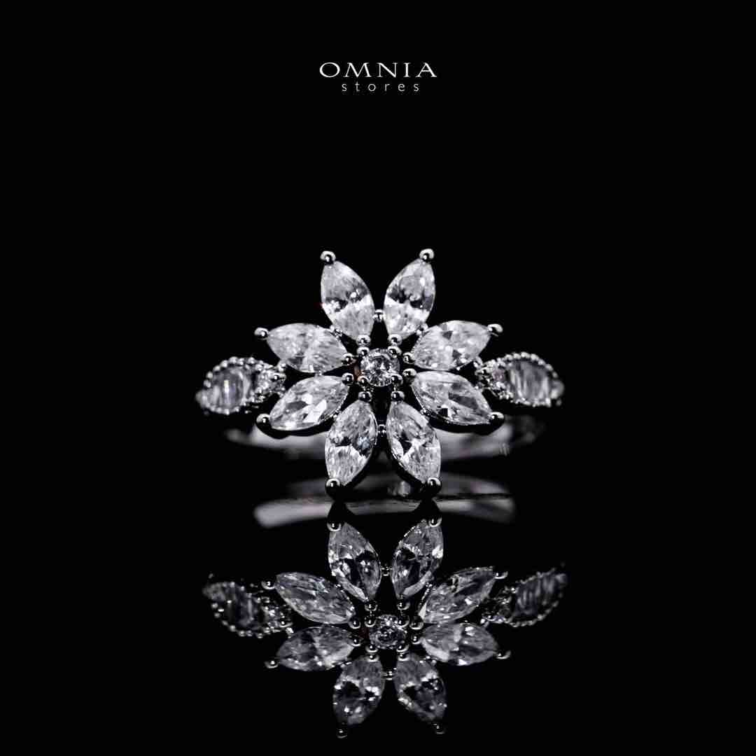 Omnia Zariah Luxury White Necklace, Earrings and Ring Set in High Quality Zircon Stone Rhodium Plated - Image 3