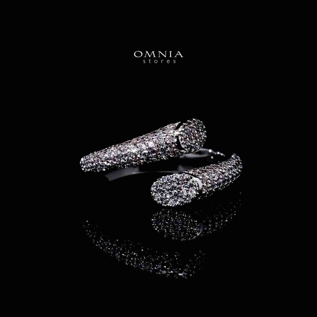 Omnia Aaqilah Luxury White Bracelet & Ring Set in High Quality Zircon Stone Rhodium Plated - Image 3