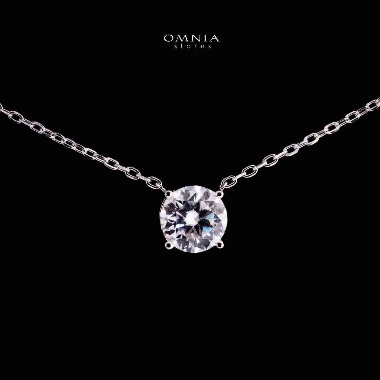Emira White Moissanite Stone PEndant Necklace With GRA Certified High Quality in 925 Silver 6.5mm 1Ct