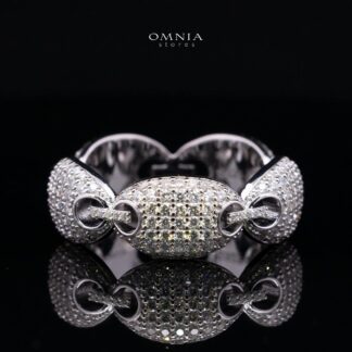 Naiya White Moissanite Stone Ring in 925 Sterling Silver