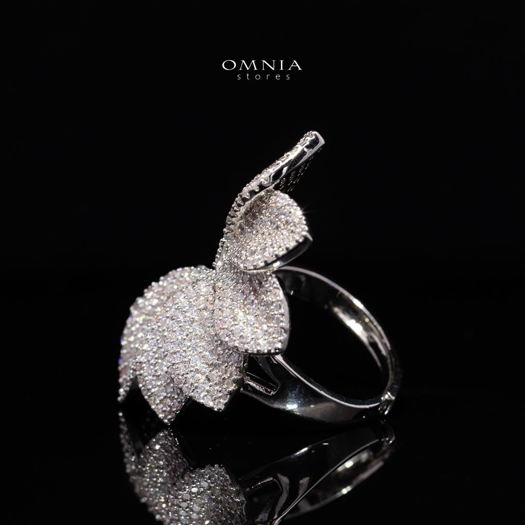 Omnia Alaia Luxury White Bridal Full Set in High Quality Zircon Stone Rhodium Plated - Image 6