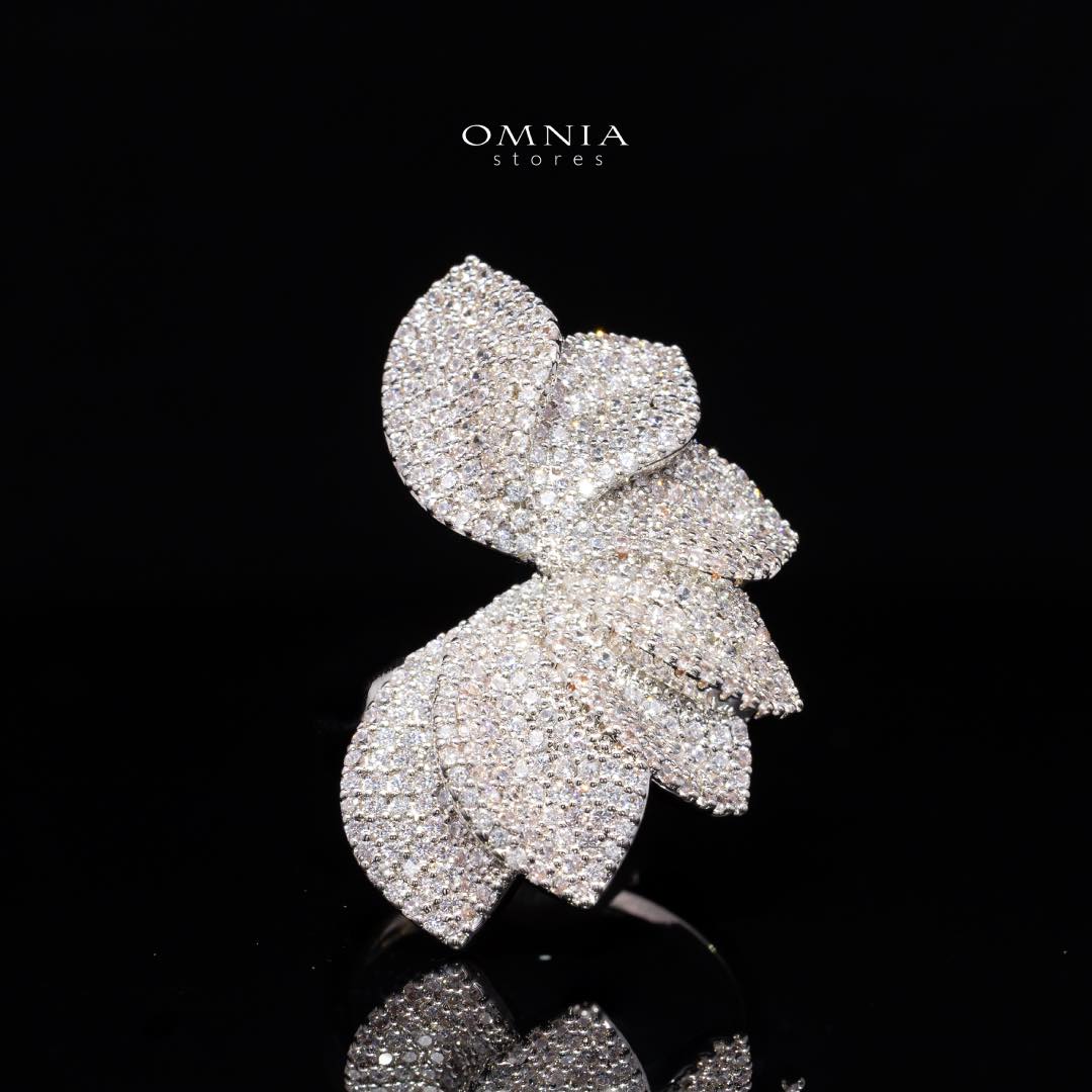 Omnia Alaia Luxury White Bridal Full Set in High Quality Zircon Stone Rhodium Plated - Image 5
