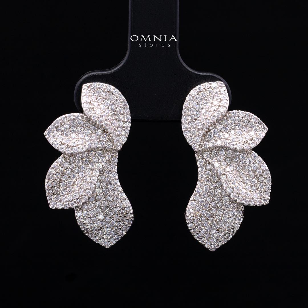 Omnia Alaia Luxury White Bridal Full Set in High Quality Zircon Stone Rhodium Plated - Image 7