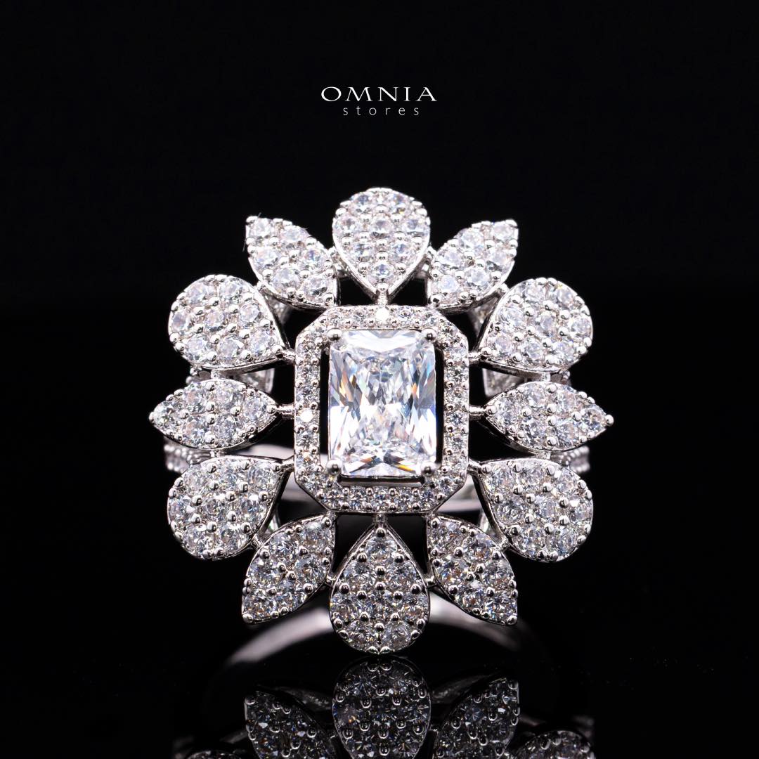 Omnia Kaila Luxury Bridal White Choker Full Set in High Quality Zircon Stone Rhodium Plated - Image 5